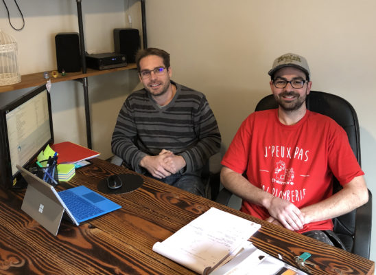 Nicolas Adnet et Guillaume Paterour, dirigeants de Breizh salle de bain à Quimper