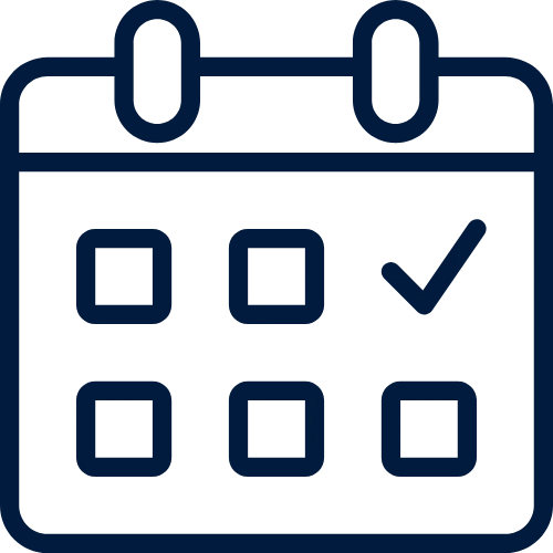 icone calendrier delai respecte