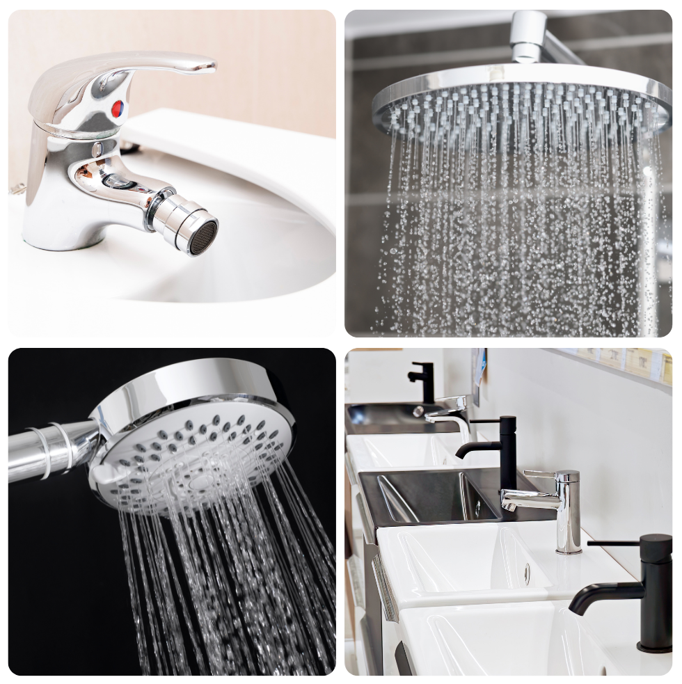 4 photos de robinetterie de salle de bain